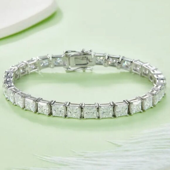 925 Sterling Silver 2ct Diamond 7" Womens Tennis Bracelet Ladies 7 inch Jewelry - Picture 1 of 6